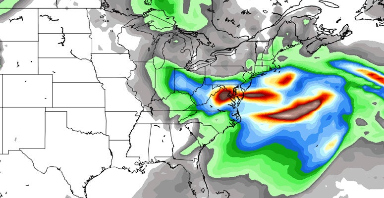 Weather data from the GFS forecast model