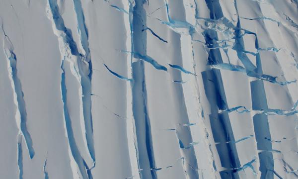 Arctic ice cracking